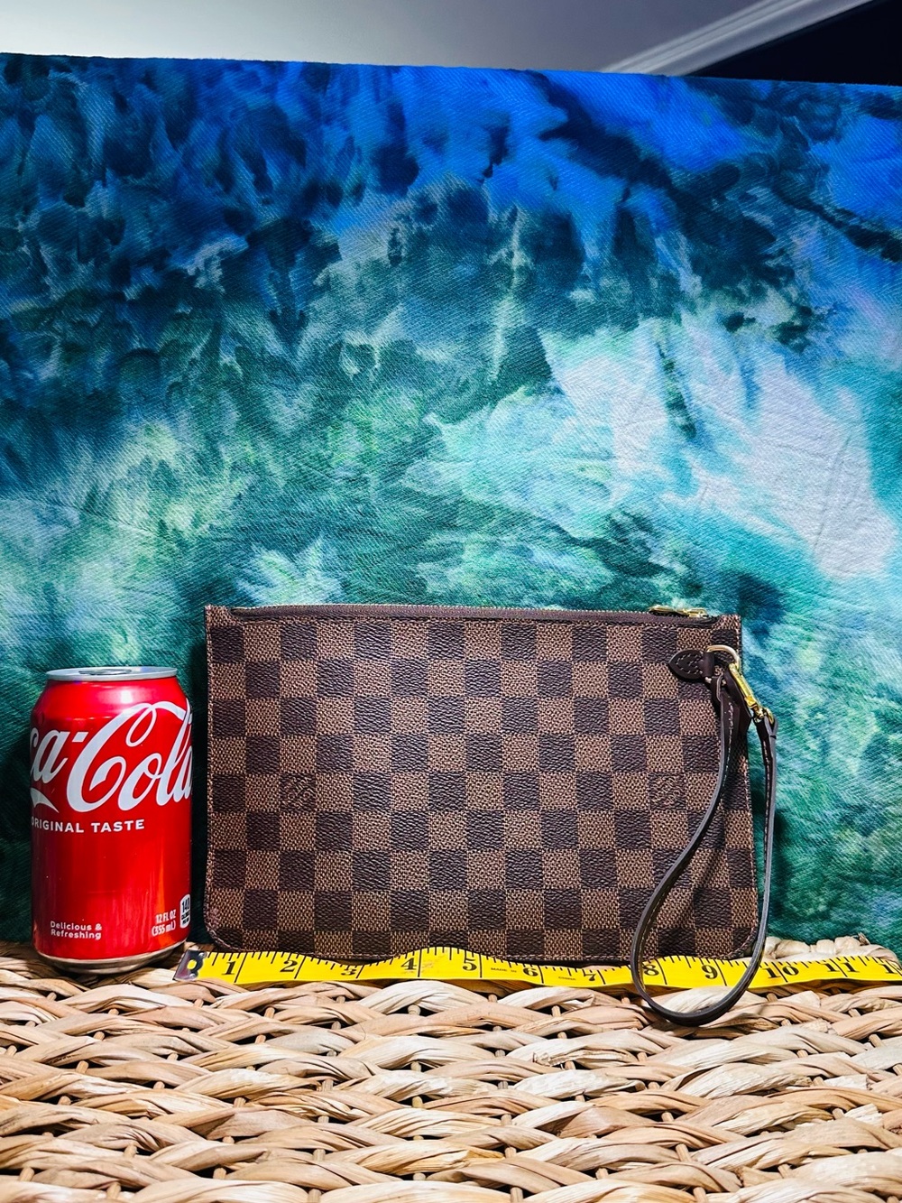 Louis Vuitton Neverfull Pochette in Damier Ebene canvas. - Picture 6 of 7